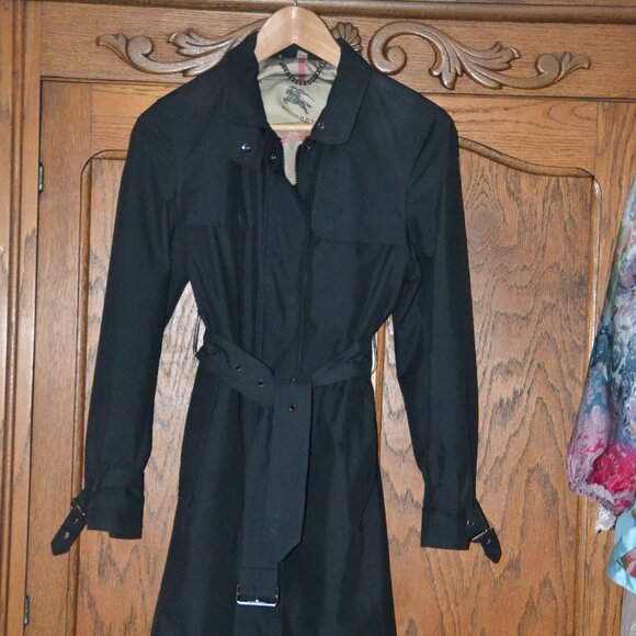 Burberry Woman's TESS Trench/Rain Coat Jacket BLACK Size 6P CUT 1695 - Picture 2 of 9
